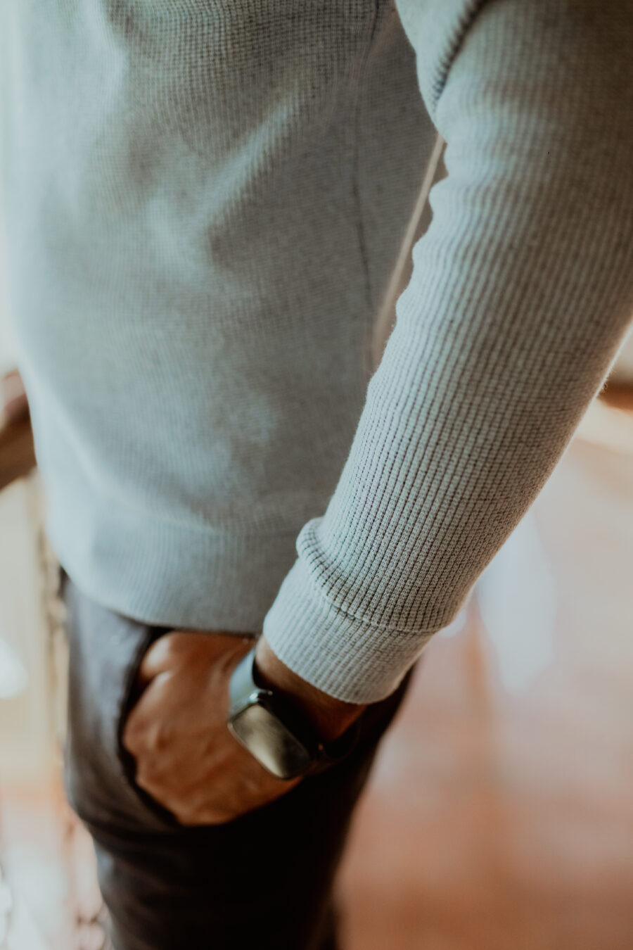 Sky Blue Knitted Sweat Shirt