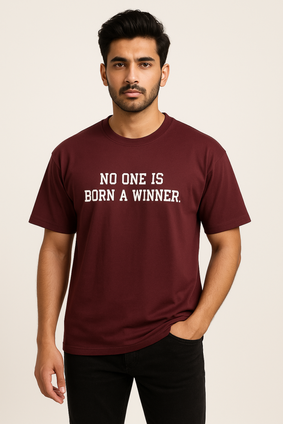 No One Is Born a Winner Drop Shoulders - Image 5
